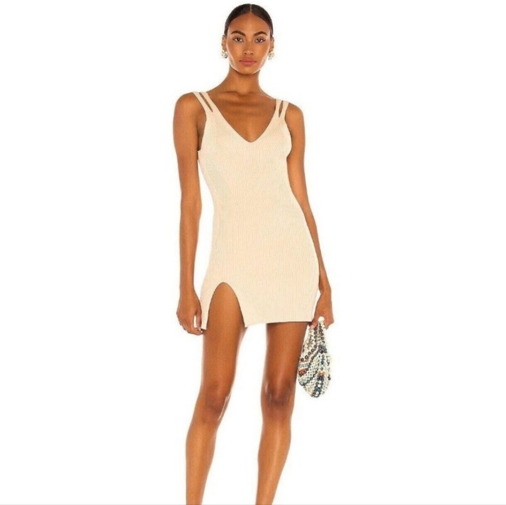 Camila coelho yara ribbed bodycon dress